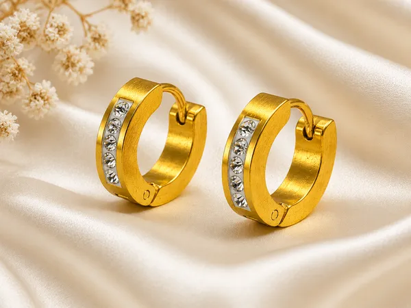 Golden_Crystal_Huggie_Hoop_Earrings