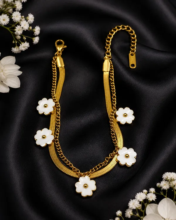 Golden_Floral_Chain_Bracelet