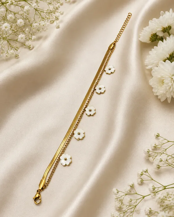 Golden_Floral_Chain_Bracelet