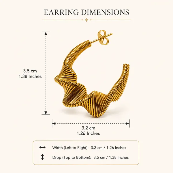 Golden_Stainless_Steel_Auric_Wave_Earring_For_Women