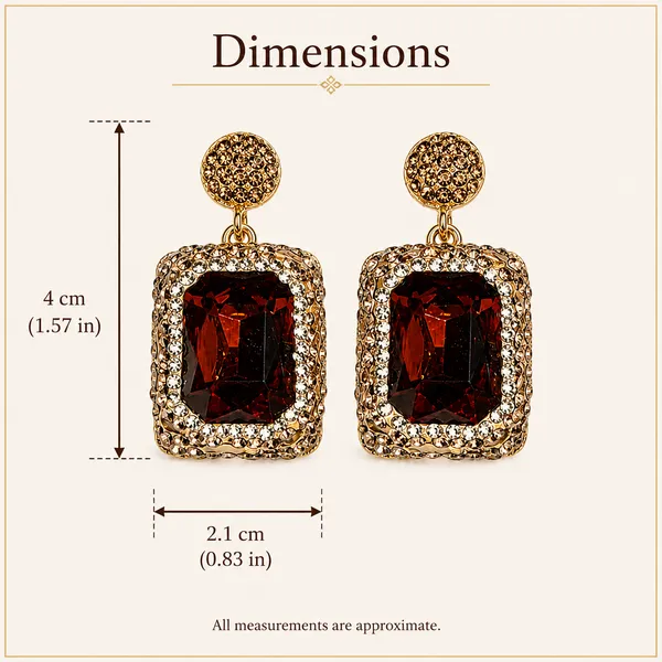 Red_Druzy_Stone_Burgundy_Drop_Earring_For_Women