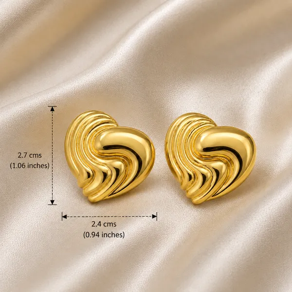 Sculpted_Heart_Gold_Earrings