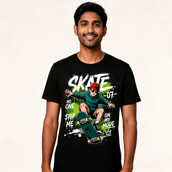 Black_Cotton_Regular_Fit_Skateboarding_Graphic_T-Shirt_For_Men
