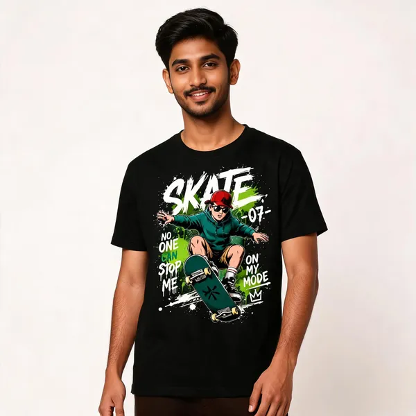 Black_Cotton_Regular_Fit_Skateboarding_Graphic_T-Shirt_For_Men