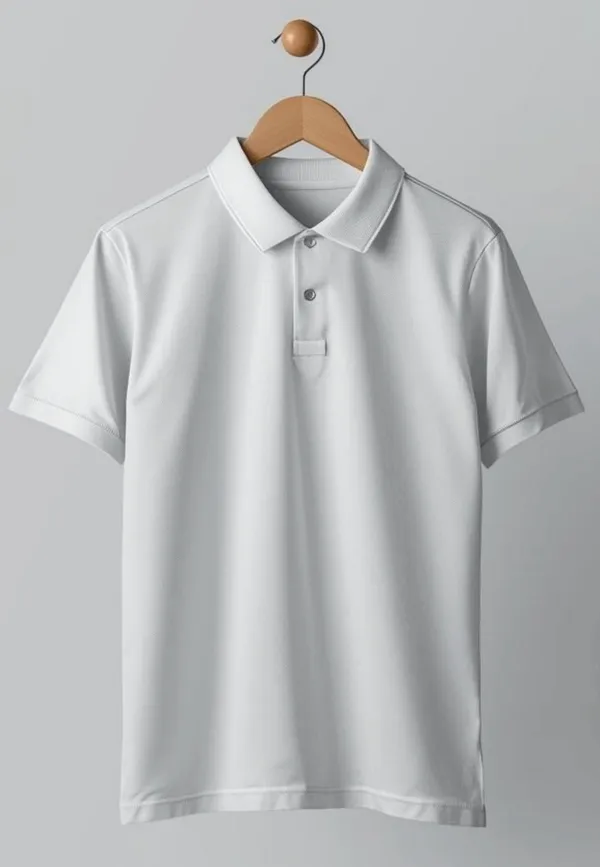 White_Cotton_Regular_Fit_Polo_T-Shirt_For_Men