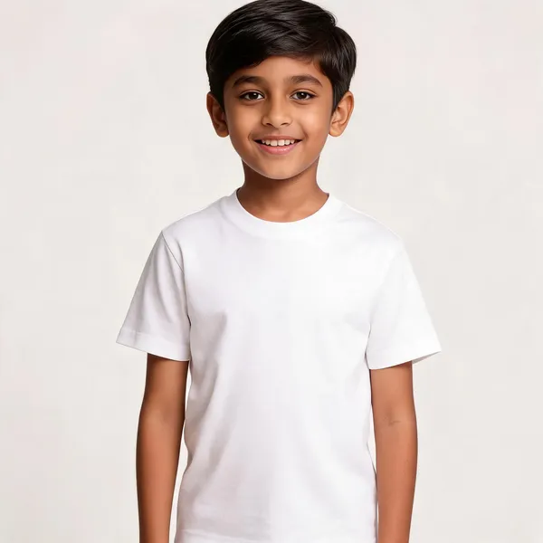 White_Cotton_Regular_Fit_T-Shirt_For_Kids