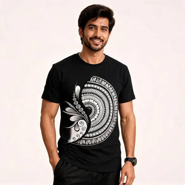 Black_Cotton_Regular_Fit_Floral_Ornamental_Graphic_T-Shirt_For_Men