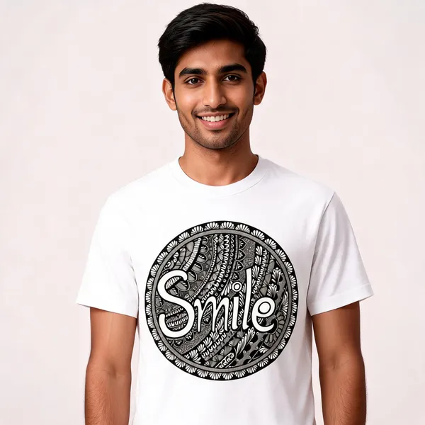White_Cotton_Regular_Fit_Smile_Graphic_T-Shirt_For_Men