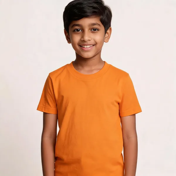 Orange_Cotton_Regular_Fit_T-Shirt_For_Kids