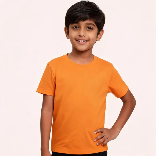 Orange_Cotton_Regular_Fit_T-Shirt_For_Kids