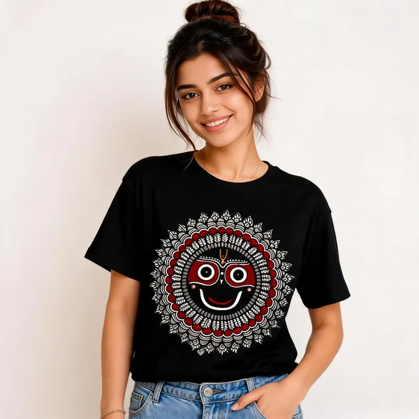 Black_Cotton_Graphic_Print_Regular_Fit_T-Shirt_For_Women