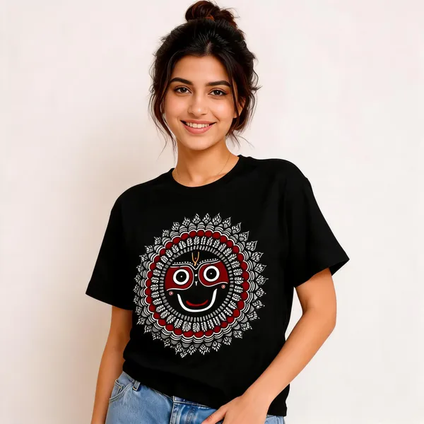 Black_Cotton_Graphic_Print_Regular_Fit_T-Shirt_For_Women