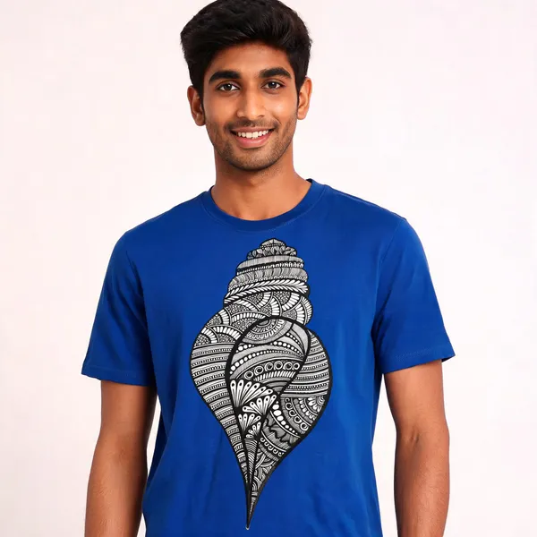 Blue_Cotton_Regular_Fit_Conch_Graphic_T-Shirt_For_Men