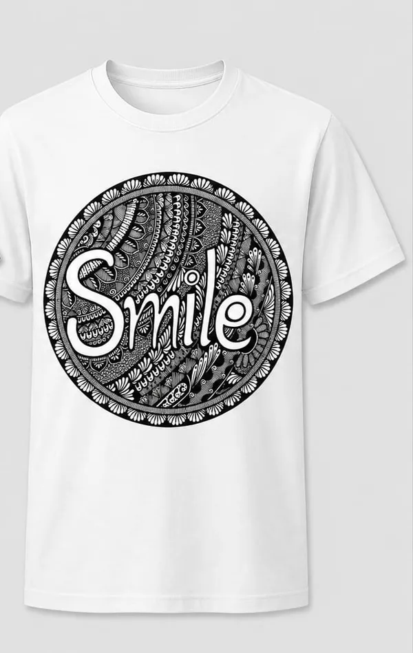 White_Cotton_Regular_Fit_Smile_Graphic_T-Shirt_For_Men