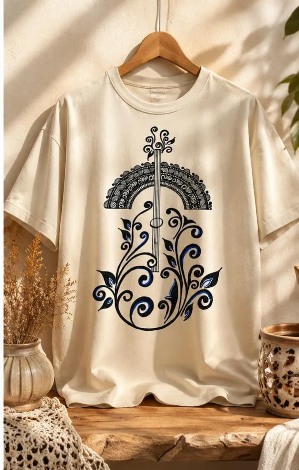 Cream_Cotton_Graphic_Print_Regular_Fit_T-Shirt_For_Men