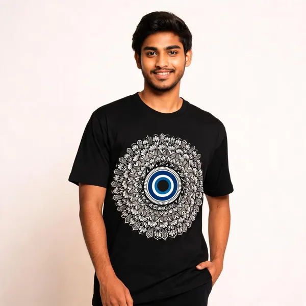 Black_Cotton_Regular_Fit_Mandala_Graphic_T-Shirt_For_Men