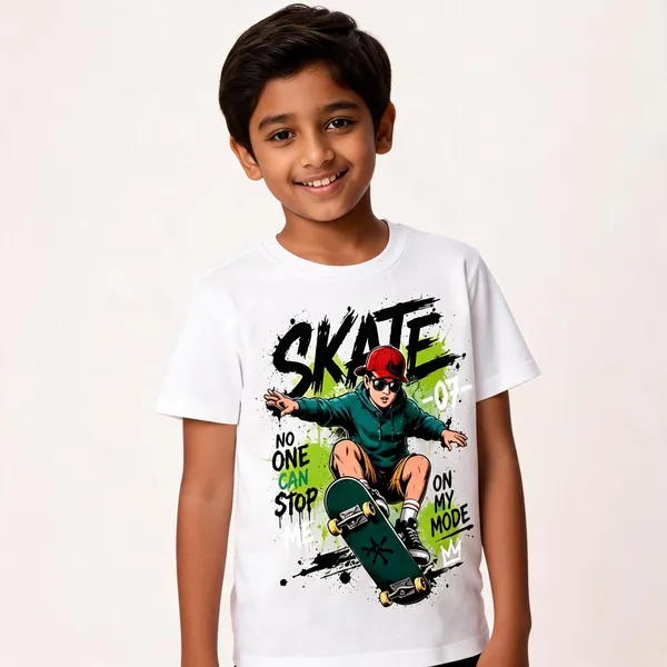 White_Cotton_Regular_Fit_Skateboarding_Graphic_T-Shirt_For_Boys