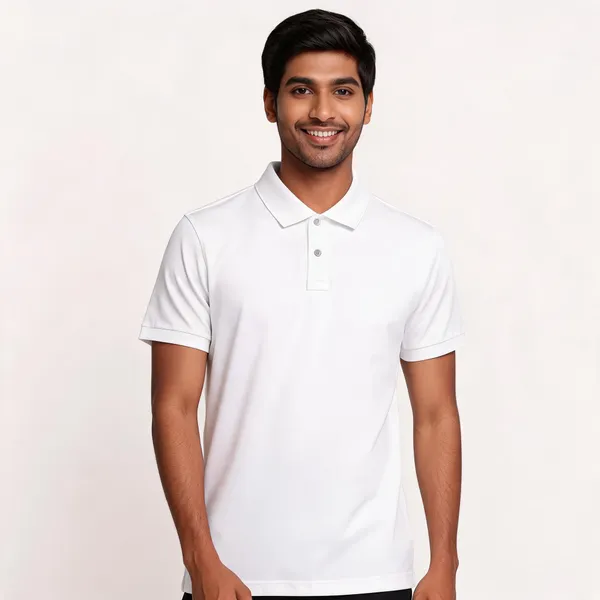 White_Cotton_Regular_Fit_Polo_T-Shirt_For_Men