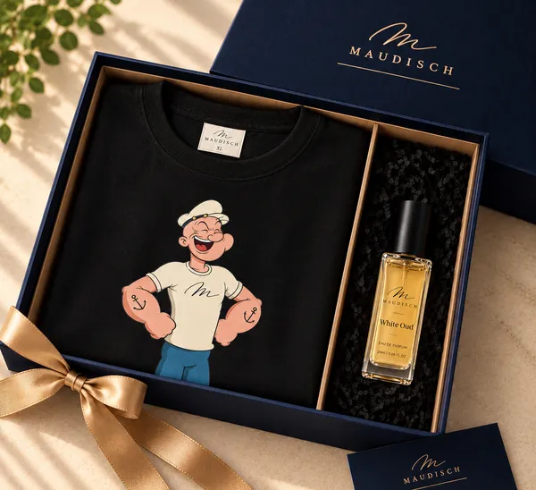 Maudisch_Premium_Gift_Set_–_T-Shirt_&_White_Oud_Perfume