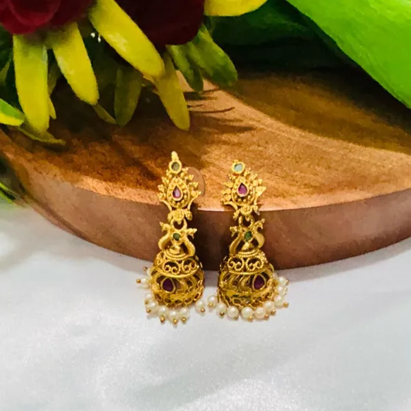 Gold_Alloy_Pearl_Drop_Jhumka_Earrings_For_Women
