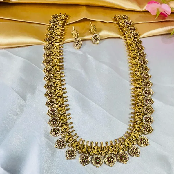 Gold_Alloy_Antique_Finish_Botu_Mala_Necklace_For_Women