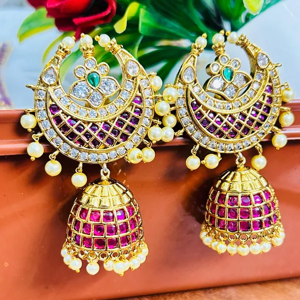 Gold_Alloy_Ruby_Stone_Traditional_Jhumka_Earrings_For_Women
