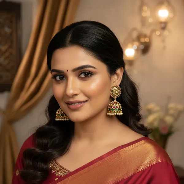 Gold_Alloy_Kundan_Ruby_Temple_Jhumka_Earrings_For_Women