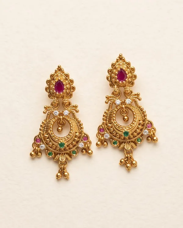 Gold_Alloy_Pink_Green_Stone_Traditional_Chandbali_Earrings_For_Women