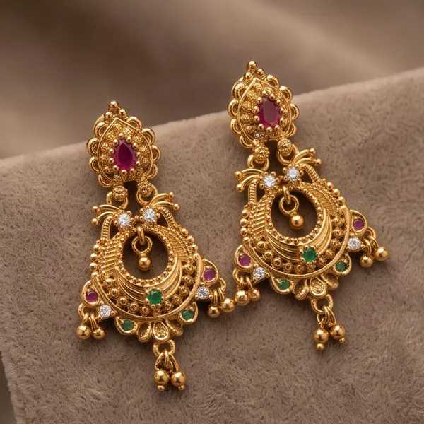 Gold_Alloy_Pink_Green_Stone_Traditional_Chandbali_Earrings_For_Women