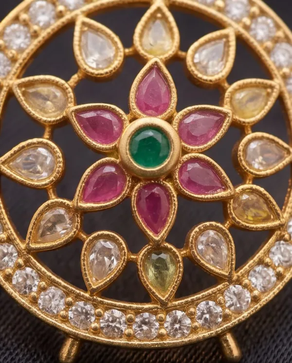 Gold_Alloy_Chandbali_Floral_Stone_Hair_Accessory_For_Women