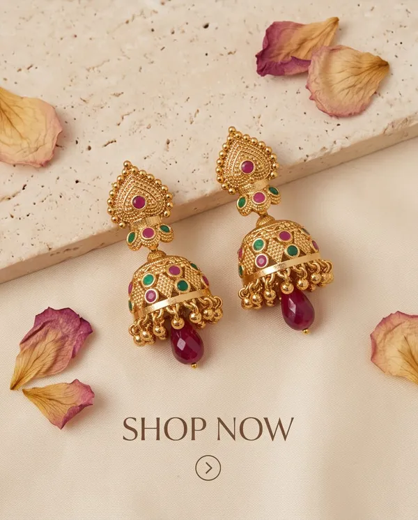 Gold_Alloy_Ruby_Green_Stone_Traditional_Jhumka_Earrings_For_Women