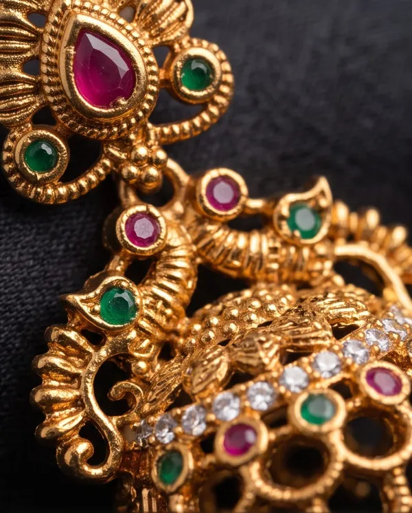 Gold_Alloy_Peacock_Black_Bead_Jhumka_Earrings_For_Women