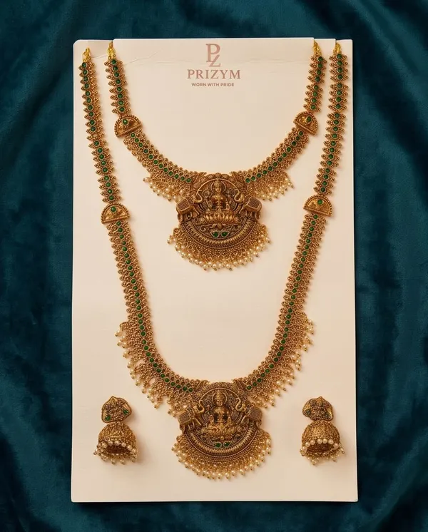Gold_Alloy_Green_Stone_Temple_Style_Necklace_Set_For_Women