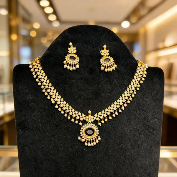 Gold_Alloy_Kundan_Black_Stone_Necklace_Set_For_Women