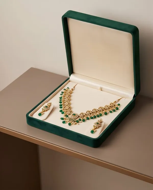 Gold_Alloy_Green_White_Stone_Traditional_Necklace_Set_For_Women