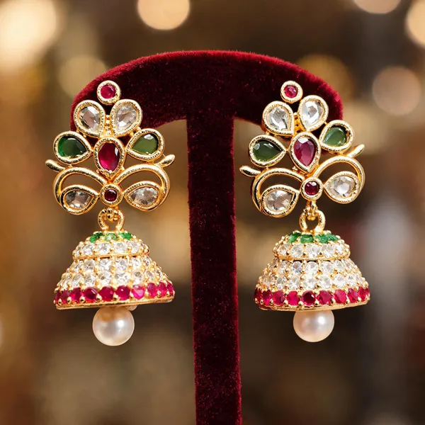 Gold_Alloy_Traditional_Jhumka_Earrings_For_Women