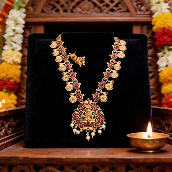 Gold_Alloy_Matte_Finish_Temple_Style_Haram_For_Women