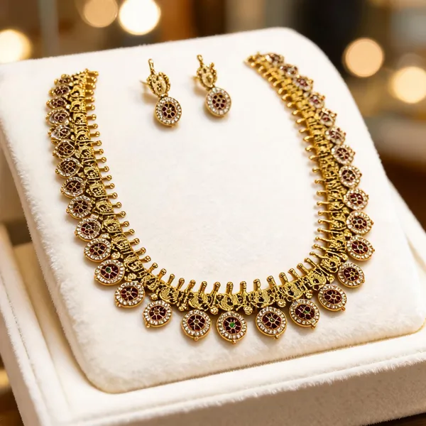 Gold_Alloy_Antique_Finish_Botu_Mala_Necklace_For_Women