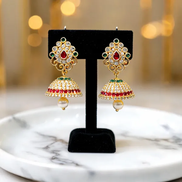 Gold_Alloy_Stone_Studded_Jhumka_Earrings_For_Women