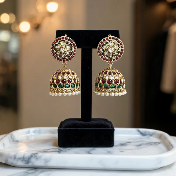 Gold_Alloy_Kundan_Ruby_Temple_Jhumka_Earrings_For_Women
