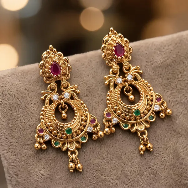 Gold_Alloy_Pink_Green_Stone_Traditional_Chandbali_Earrings_For_Women