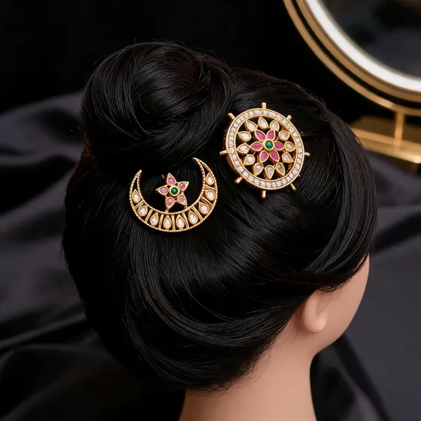Gold_Alloy_Chandbali_Floral_Stone_Hair_Accessory_For_Women