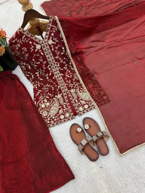 Maroon_Embroidered_Ethnic_Sharara_Suit_Set_for_Women