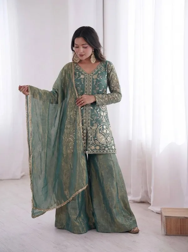 Green_Embroidered_Sharara_for_Women
