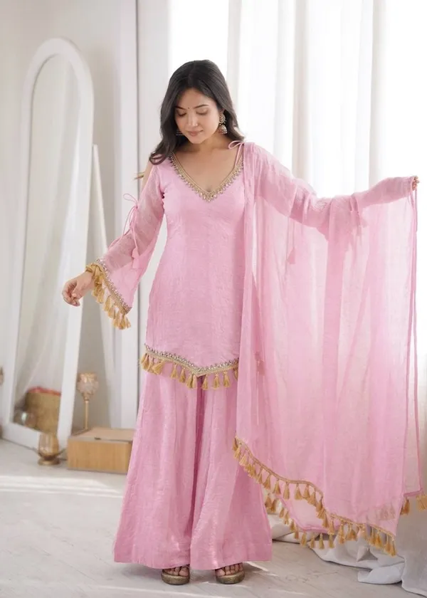 Pink_Embellished_Kurta_Palazzo_Set_For_Women