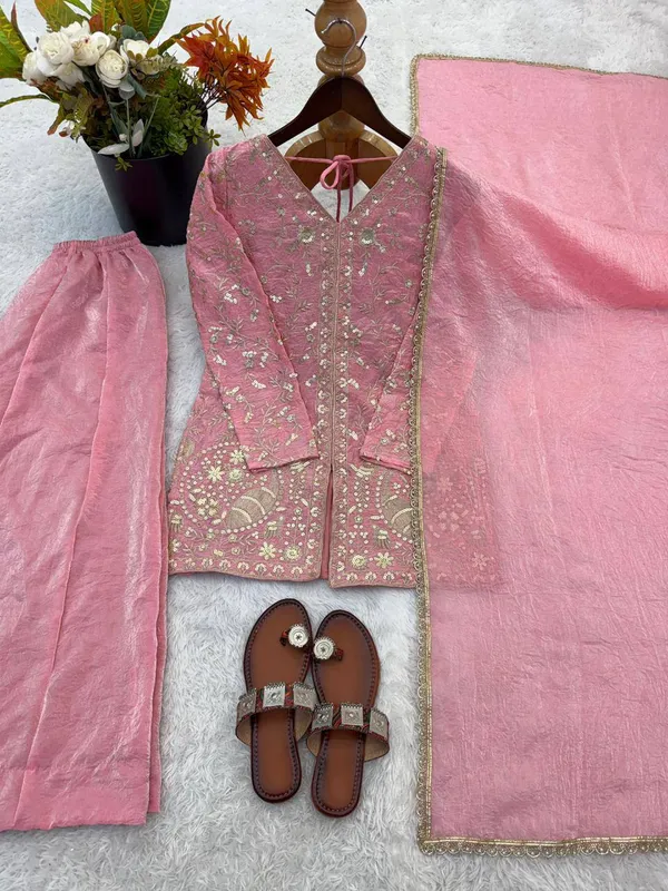 Pink_Embroidered_Sharara_Set_For_Women