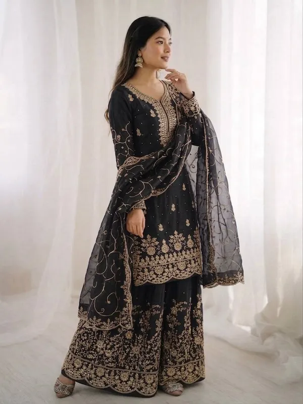 Black_Embroidered_Sharara_Suit_Set_for_Women