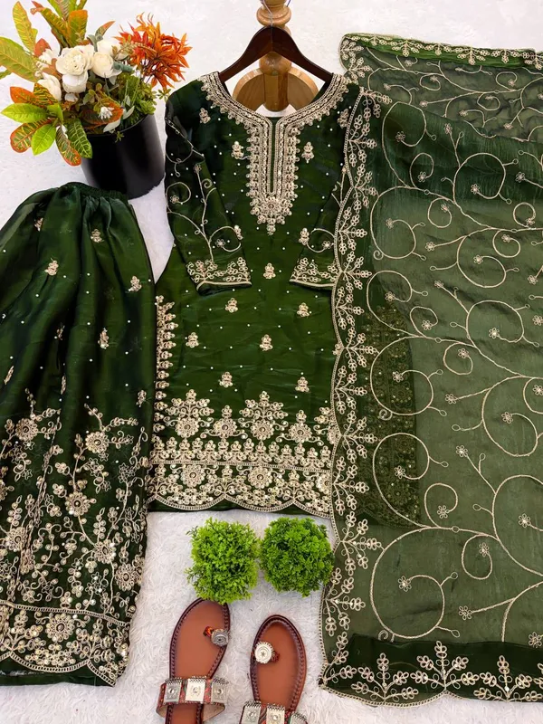 Green_Embroidered_Sharara_Suit_Set_for_Women