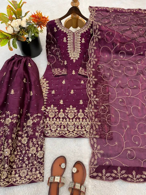 Purple_Embroidered_Sharara_Suit_Set_For_Women
