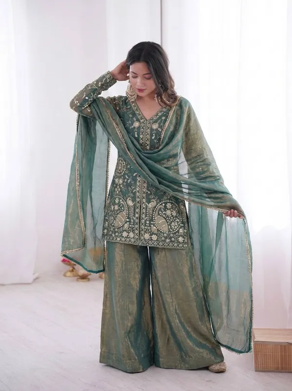Green_Embroidered_Sharara_for_Women